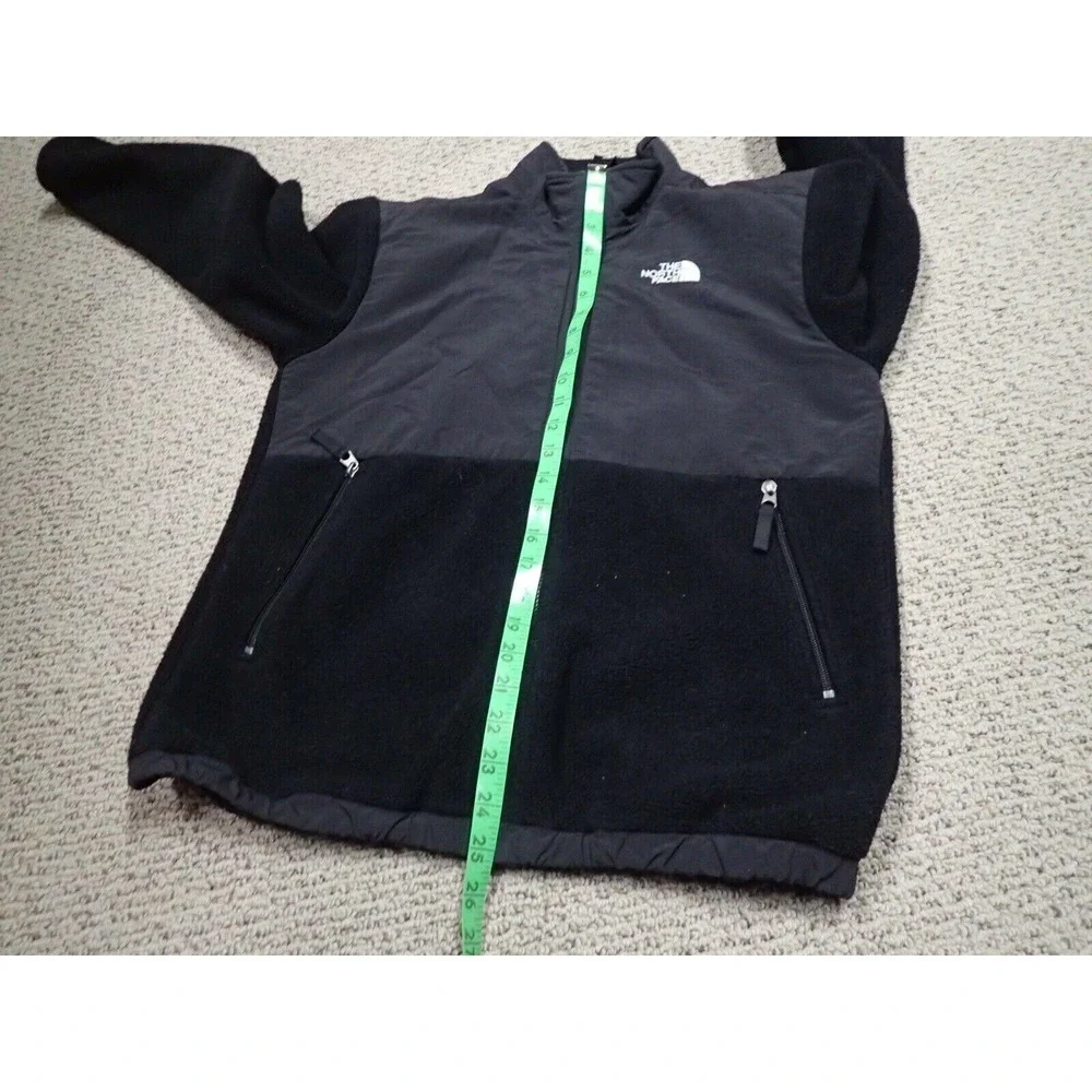 The North Face Denali Jacket Boys XL Black Excellent Fleece Full Zip Overlay